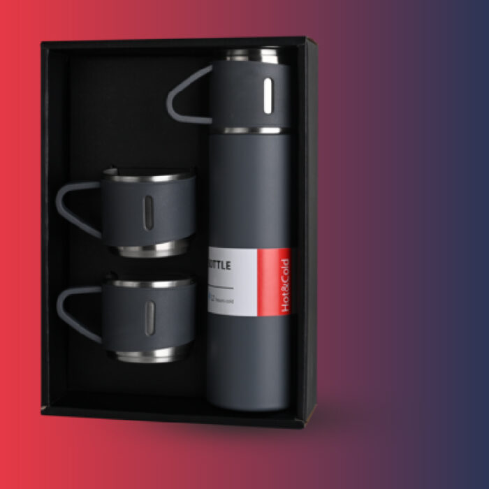GIFT SET -VACUUM FLASK WITH 03 LIDS